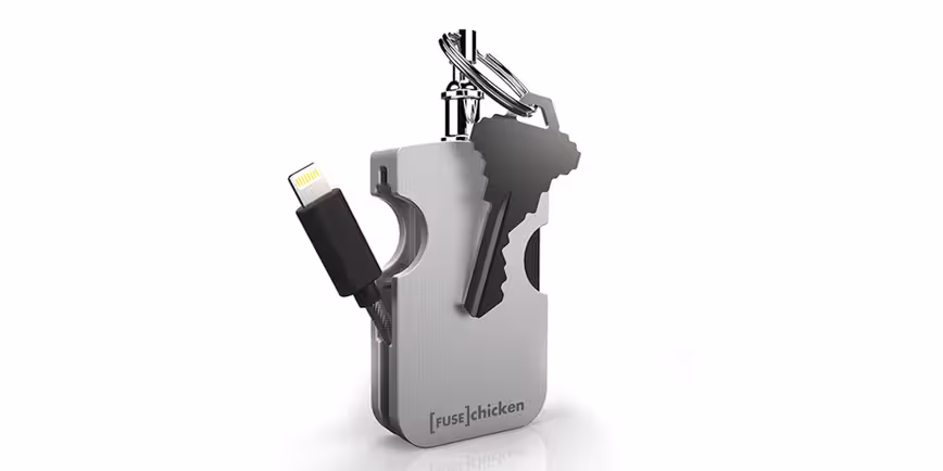 Armour Travel Steel iOS Charging Keychain