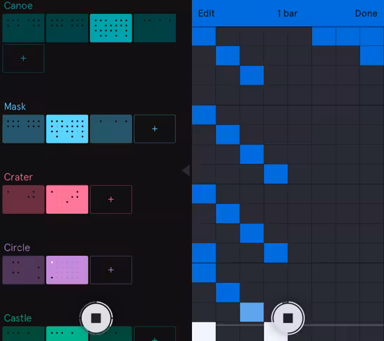 Auxy's interface takes only minutes to get used to