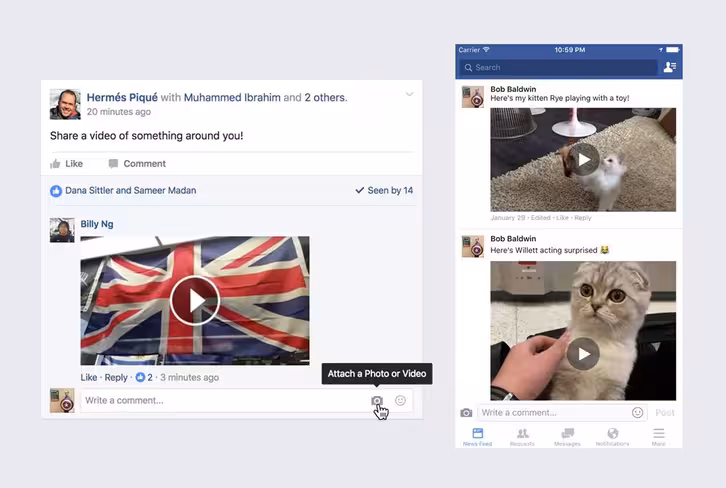 facebook video response tnw