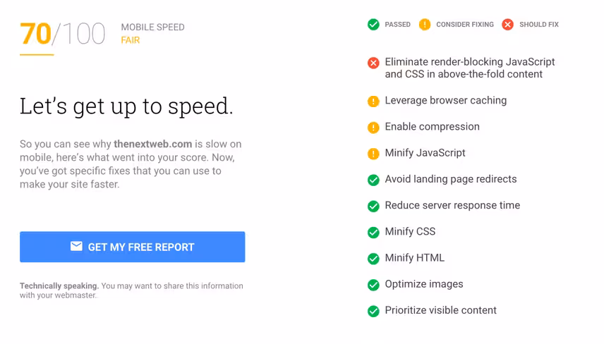 google test my site details