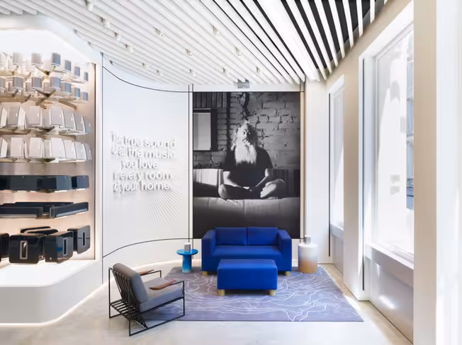 Front of Store Product Family Tree and Rick Rubin Mural