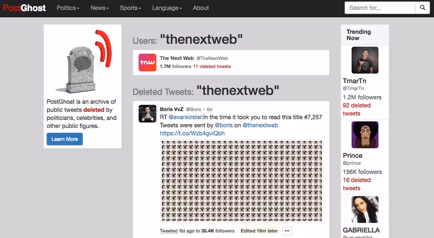 Track the deleted tweets of verified Twitter accounts [Update: not anymore, you can’t] Featured Image