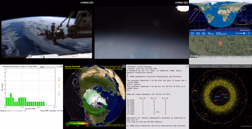 space dashboard