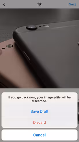 Instagram Save Draft