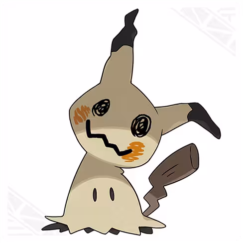 Mimikyu in its Pikachu disguise