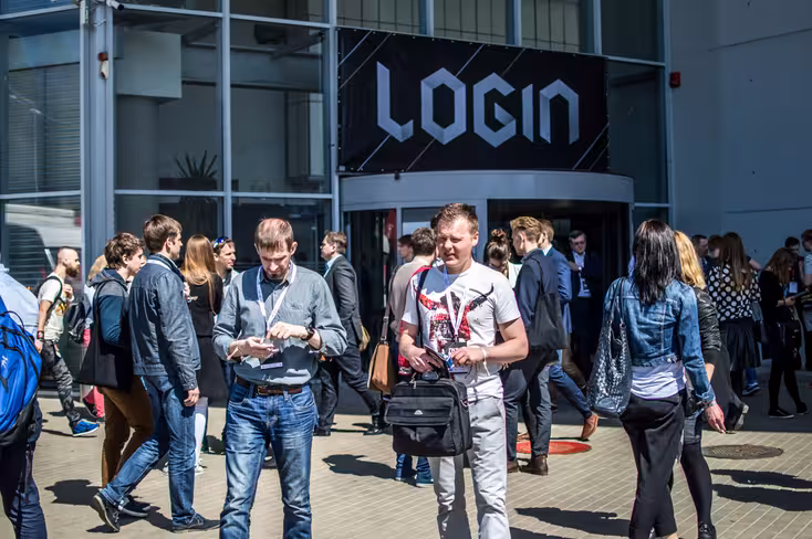 Entrance to the LOGIN 2016 conference in Vilnius