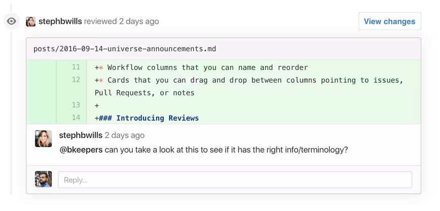 reviews-timeline