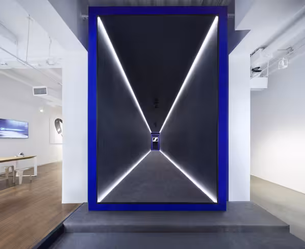 When you walk into the store, you're greeted by this trippy tunnel.