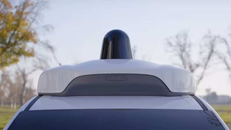 One of the three LiDAR sensors on Waymo's Chrysler Pacifica Hybrid minivan