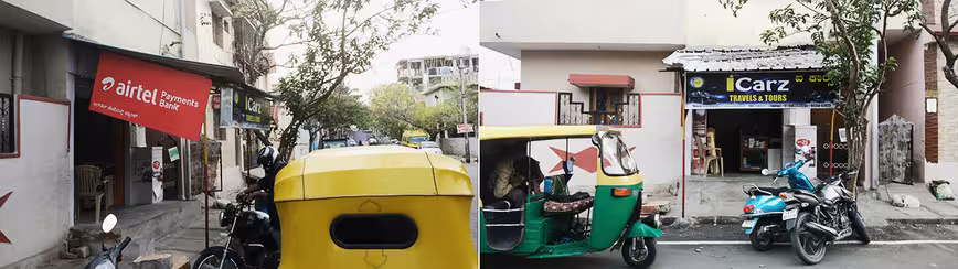 A neighborhood store that doubles as an Airtel payment bank outlet in Bangalore