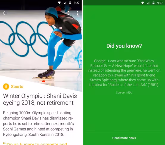 Flip through a handful of important news stories, read a fact and move on