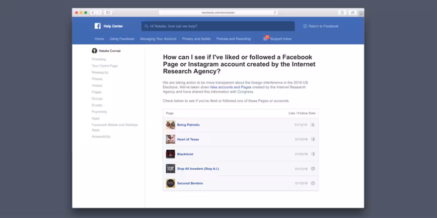 Facebook will soon let you know if you’re following propaganda pages
