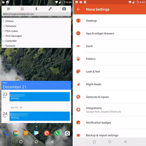Nova Launcher is infinitely flexible and offers plenty of options for customizing your setup