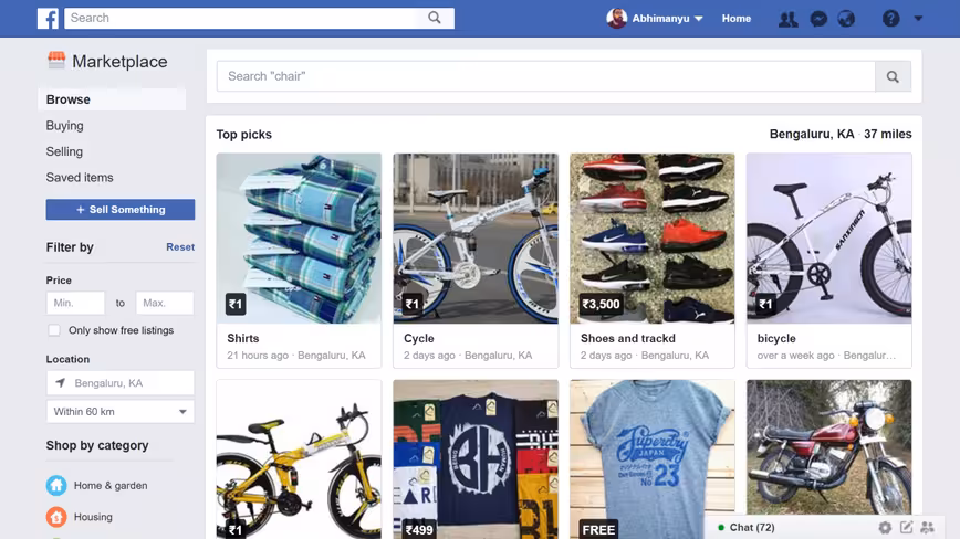 Facebook Marketplace lets people buy and sell items through the social network