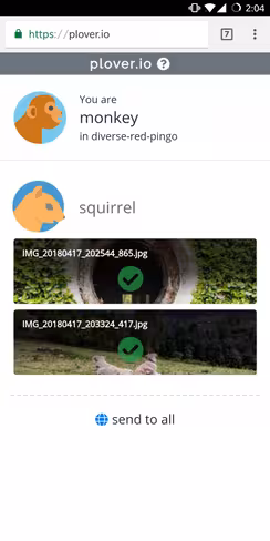 I used Plover to send this screenshot from my phone to my desktop