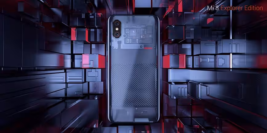 The Xiaomi Mi 8 Explorer Edition gets a transparent back