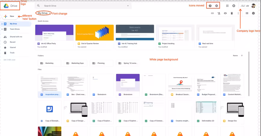 Google Drive gets a new look to match Gmail’s redesign
