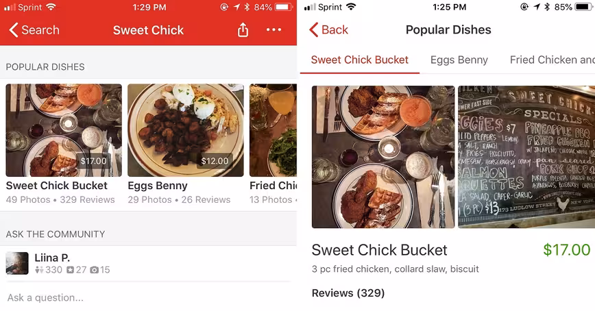 Yelp uses machine learning to create Popular Dishes list