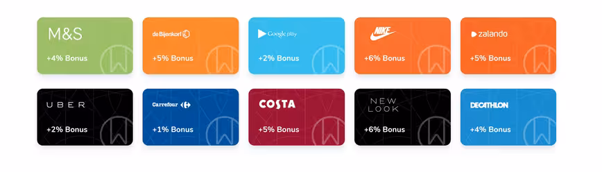 giftcards, coinbase, wegift, selection, cryptocurrency