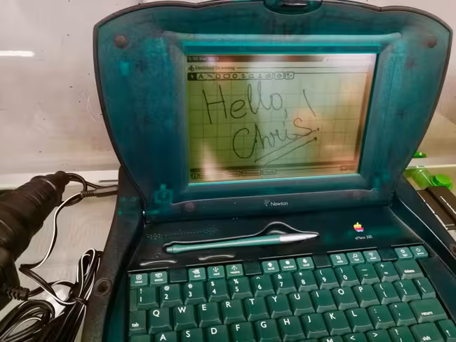 An Apple Newton in the MacPaw office
