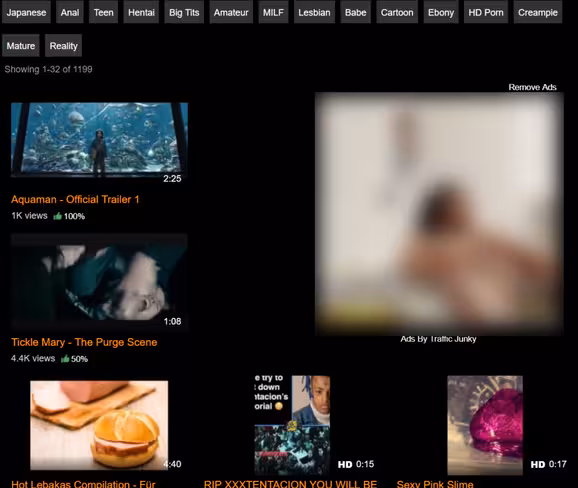 Pornhub's SFW section may or may not include porn, but its ads definitely do