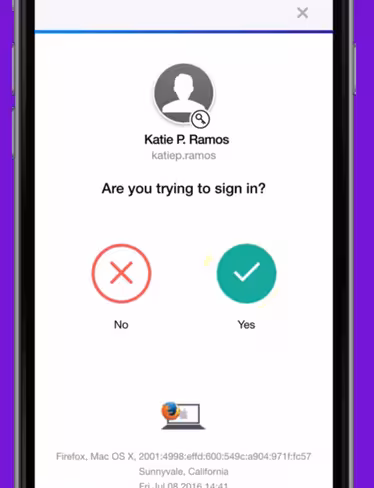Yahoo and Google offer easy ways to authenticate your identity with a registered device you have on you