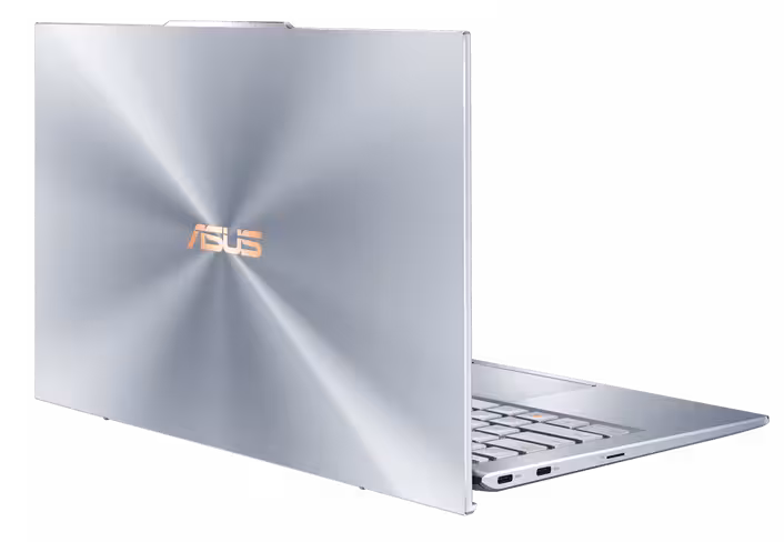 The ASUS ZenBook S13 features a notch extending beyond the top edge to house the webcam