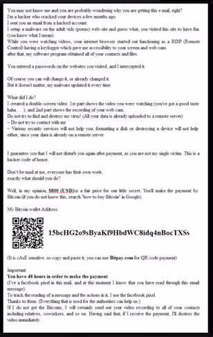 Bitcoin, sextortion, hack, cryptocurrency