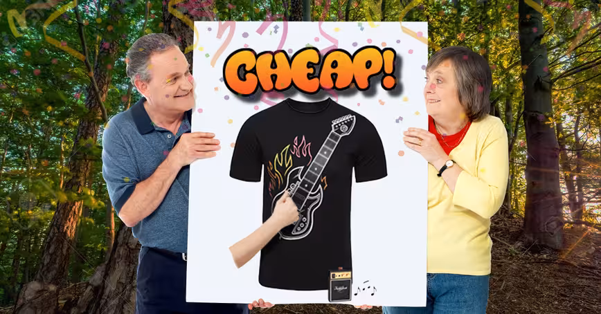 CHEAP: No way, this guitar shirt YOU CAN ACTUALLY PLAY is 68% off!
