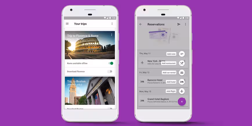 Google Trips presented your travel info in a simple interface and worked offline