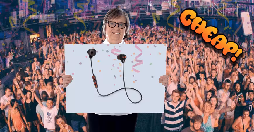 CHEAP: HAHAHAHAHA. There’s 80% discount on the JBL Under Armour Sports Wireless