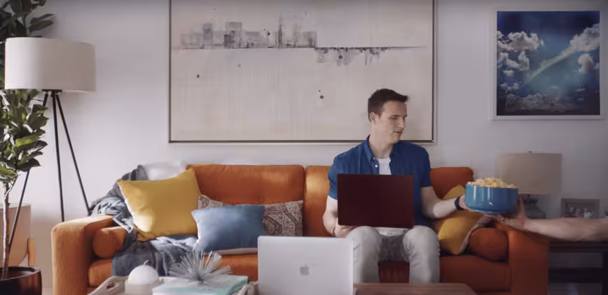 arm holding out snacks microsoft surface 2 advert