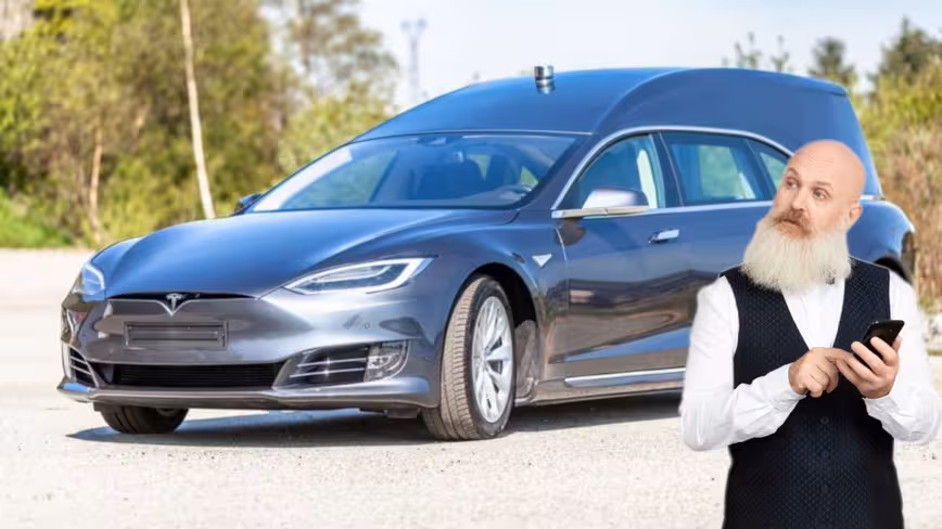 Carbon offset your death with this $200K ‘Frankensteined’ Tesla hearse