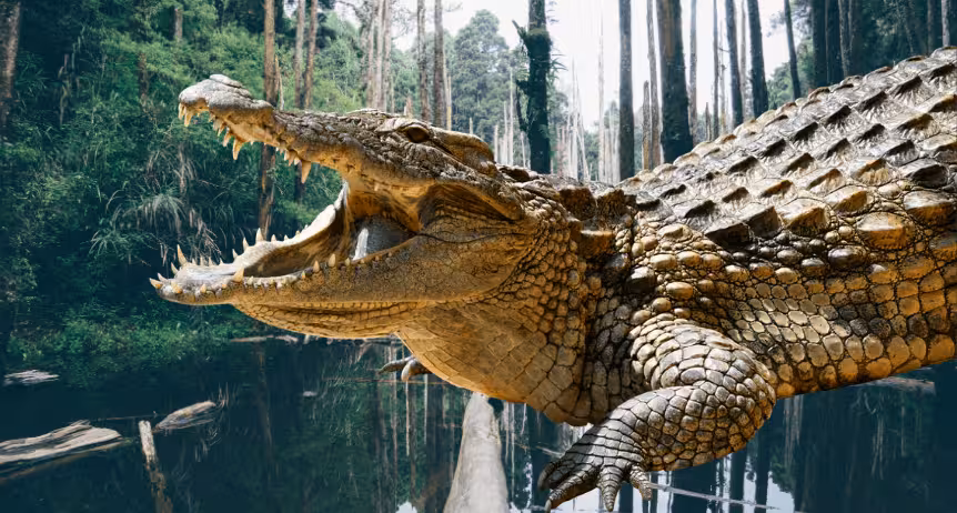Climate change created today’s HUGE crocodiles