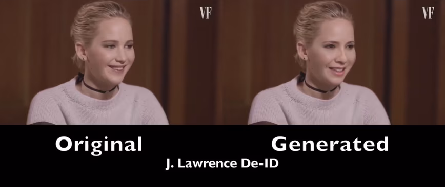 Facebook's face de-identification technology in action