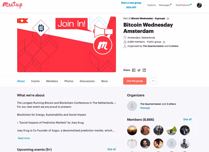 Bitcoin, meetup, amstedam, wednesdays