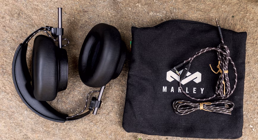 The Exodus ANC headphones come with a cloth case and braided cables
