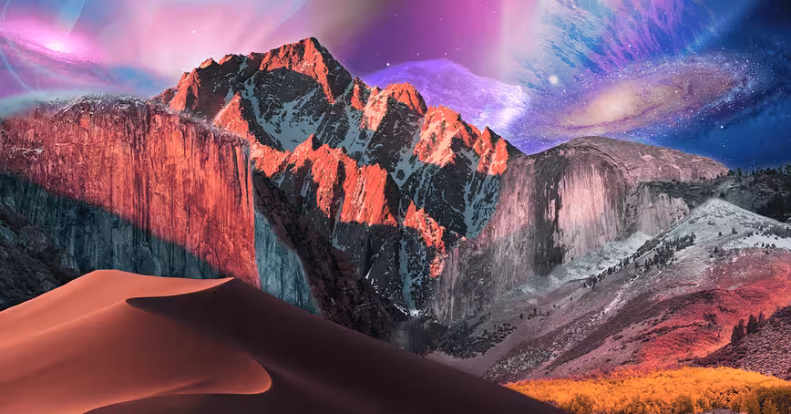 This genius combined every macOS 10 wallpaper into a psychedelic masterpiece