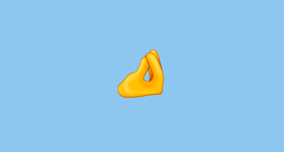 Italian hand, pinching hand emoji
