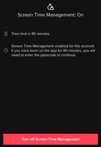 TikTok Screen Time Management On