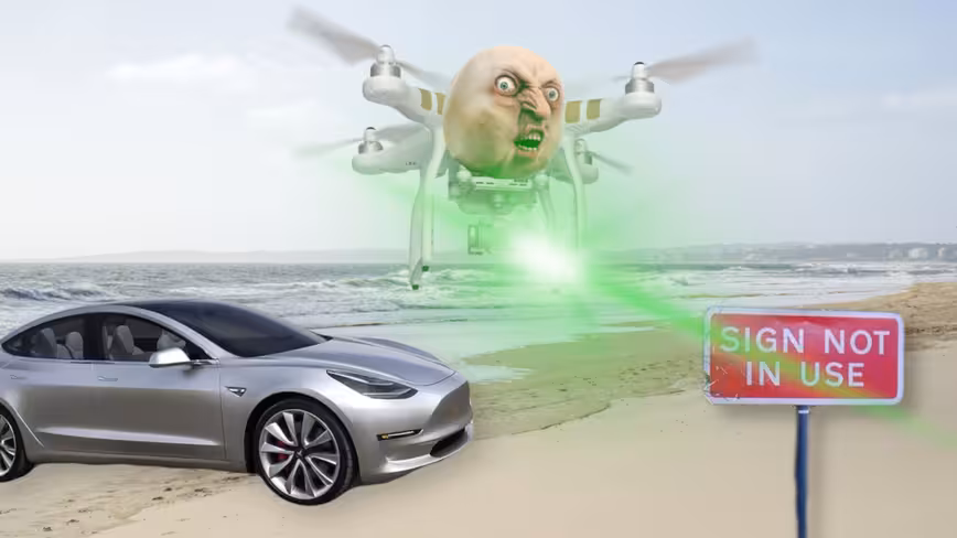 Tesla’s Autopilot dangerously fooled by drone-mounted projectors