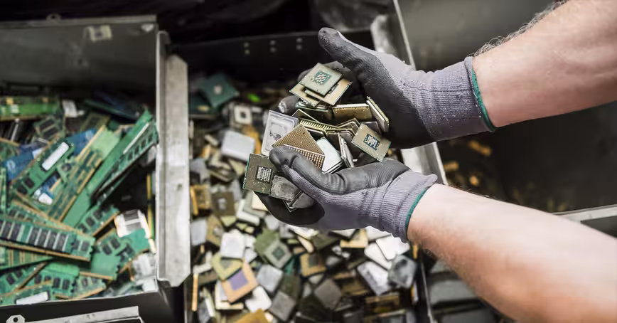 Scientists are working on new ways to recycle chemicals from electronic waste