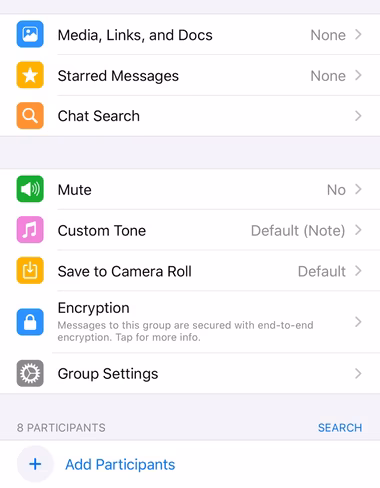 WhatsApp Group Settings