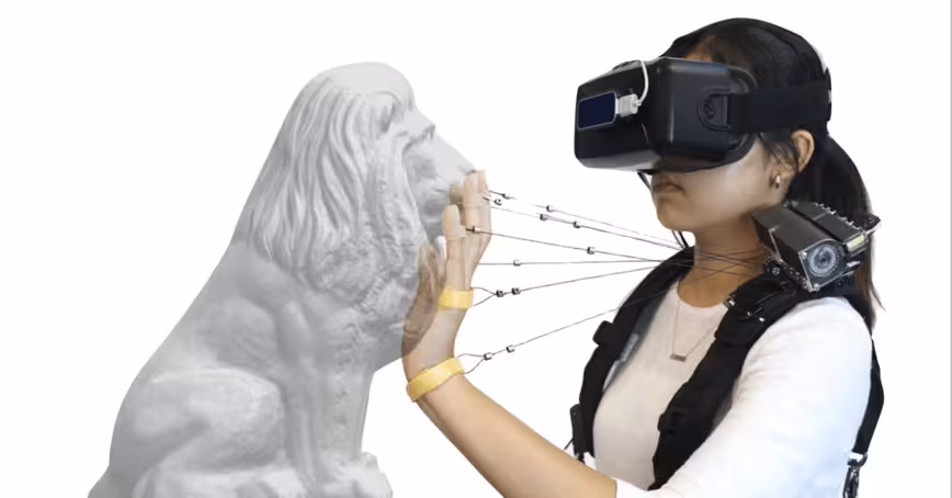 This haptic device uses strings to let you ‘feel’ objects in VR