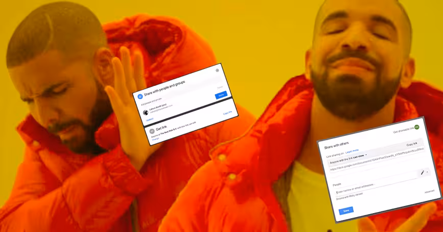 Thanks, I hate the new Google Docs sharing menu