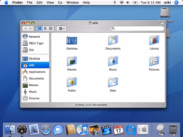 mac os x tiger