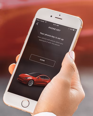 carkey, apple, tesla, app