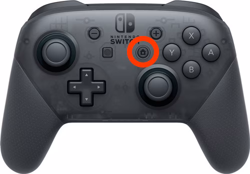 turn on the Nintendo switch pro controller