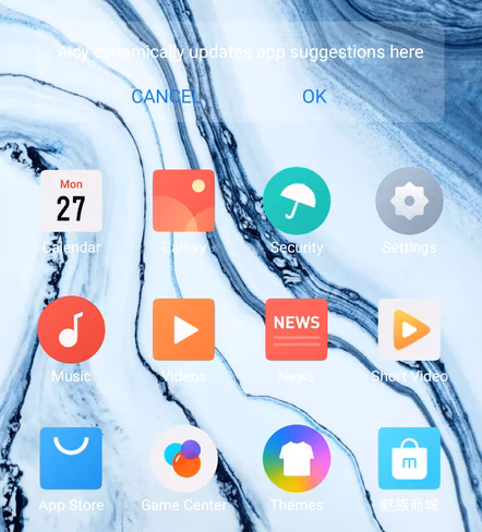 flyme 8.1 home screen