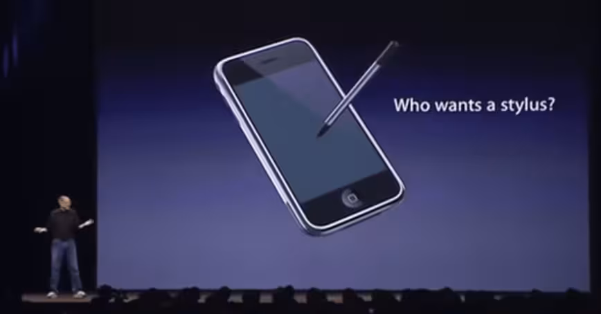 Here’s a dumb graph about Steve Jobs’ stylus hate and Apple Pencil releases